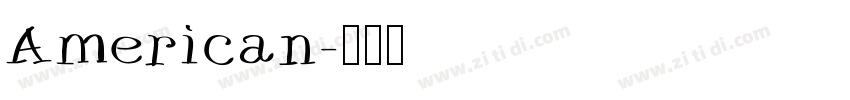 American字体转换