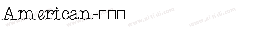 American字体转换