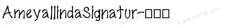 AmeyallindaSignatur字体转换
