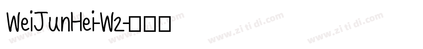 WeiJunHei-W2字体转换