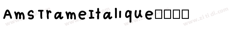 AmsTrameItalique字体转换