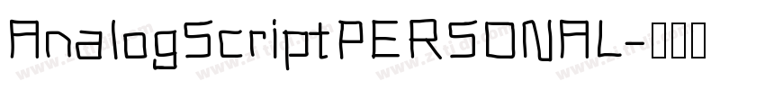 AnalogScriptPERSONAL字体转换