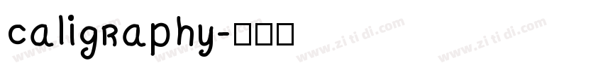 caligraphy字体转换