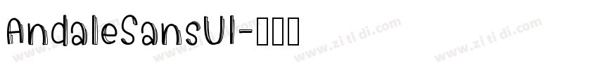 AndaleSansUI字体转换