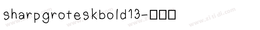 sharpgroteskbold13字体转换