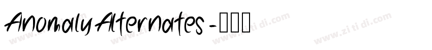 AnomalyAlternates字体转换