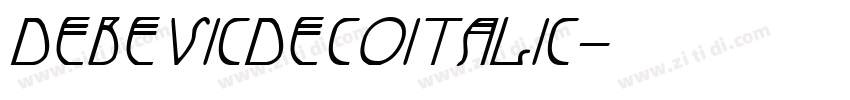 DebevicDecoItalic字体转换