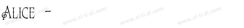 Alice字体字体转换