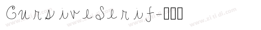 CursiveSerif字体转换