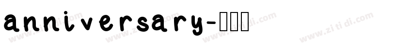 anniversary字体转换