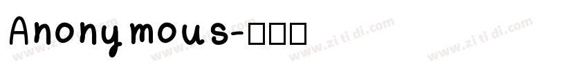 Anonymous字体转换