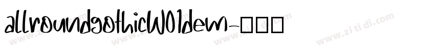 allroundgothicW01dem字体转换