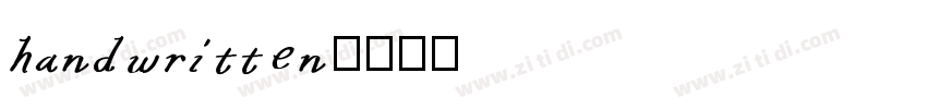 handwritten字体转换