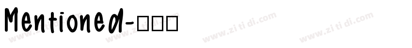 Mentioned字体转换