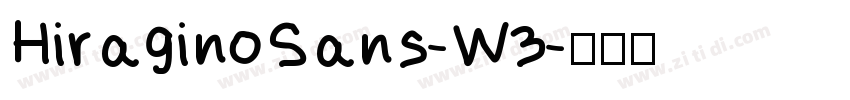 HiraginoSans-W3字体转换