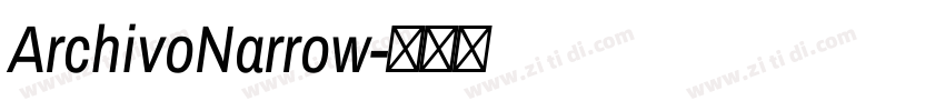 ArchivoNarrow字体转换