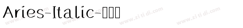 Aries-Italic字体转换