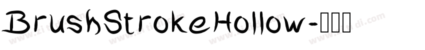 BrushStrokeHollow字体转换