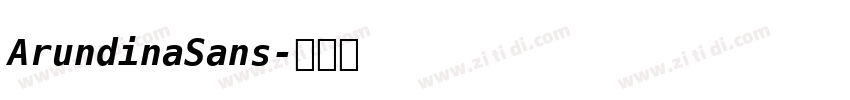 ArundinaSans字体转换
