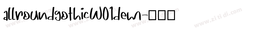 allroundgothicW01dem字体转换