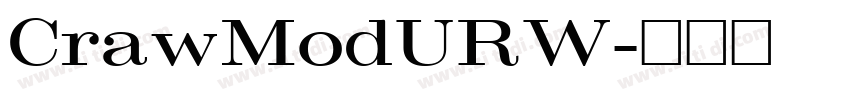 CrawModURW字体转换