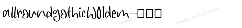 allroundgothicW01dem字体转换