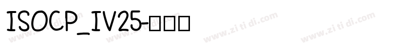 ISOCP_IV25字体转换