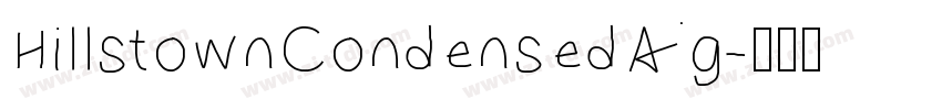 HillstownCondensedAg字体转换