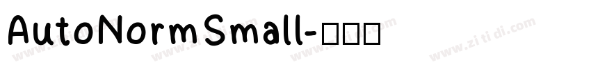 AutoNormSmall字体转换
