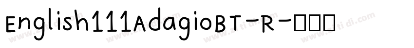 English111AdagioBT-R字体转换