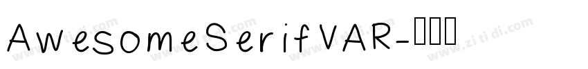 AwesomeSerifVAR字体转换