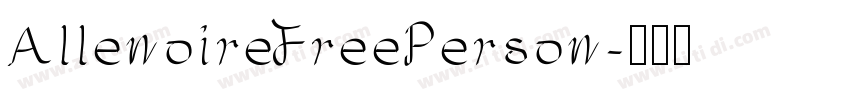 AllenoireFreePerson字体转换