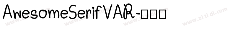 AwesomeSerifVAR字体转换