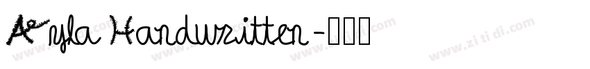 AylaHandwritten字体转换