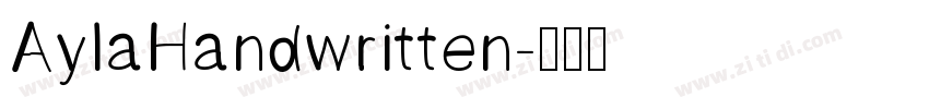 AylaHandwritten字体转换