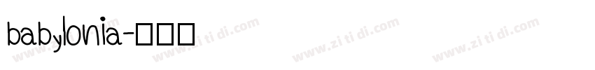 babylonia字体转换