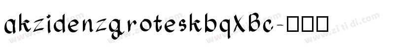 akzidenzgroteskbqXBc字体转换