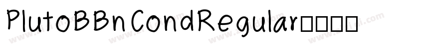 PlutoBBnCondRegular字体转换