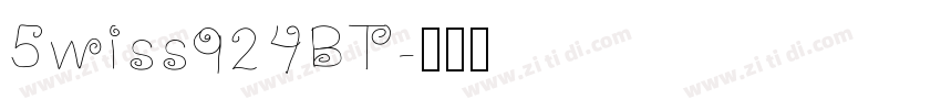 5wiss924BT字体转换