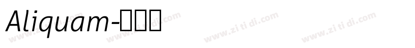 Aliquam字体转换
