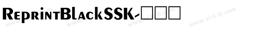 ReprintBlackSSK字体转换