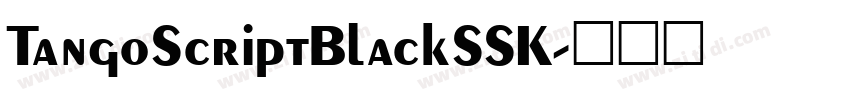 TangoScriptBlackSSK字体转换