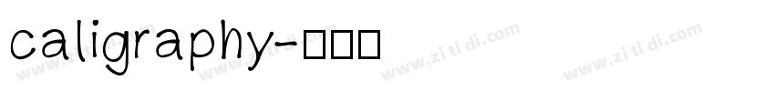 caligraphy字体转换