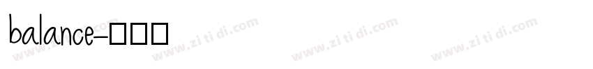 balance字体转换
