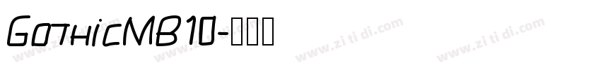 GothicMB10字体转换