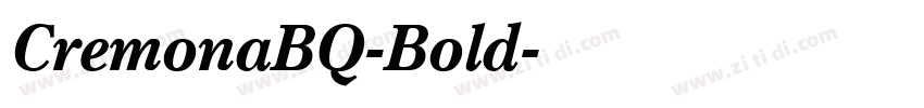 CremonaBQ-Bold字体转换
