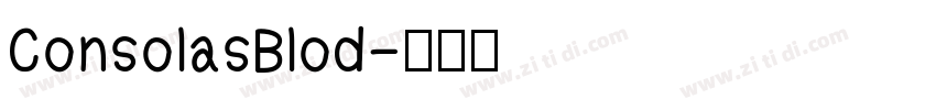 ConsolasBlod字体转换