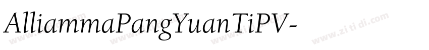 AlliammaPangYuanTiPV字体转换