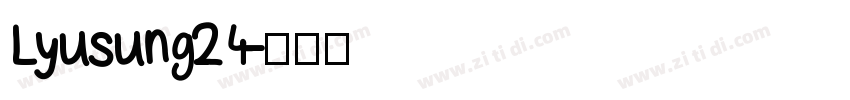 Lyusung24字体转换