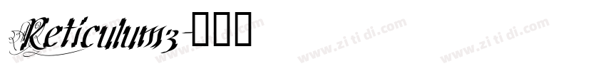 Reticulum3字体转换